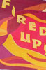 Custom religious banner in red and yellow silks