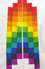 Heavens View rainbow colors on white stole